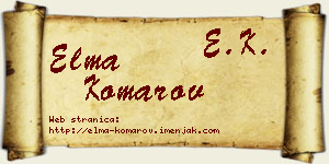 Elma Komarov vizit kartica